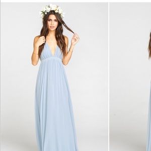 Show me your mumu Ava Maxi Dress steel blue